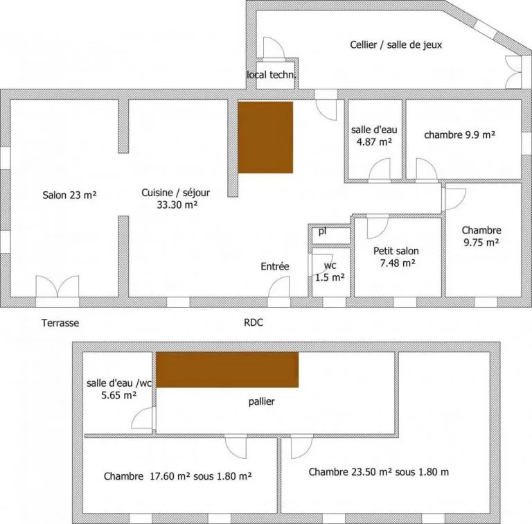 Plan du gîte 10 personnes